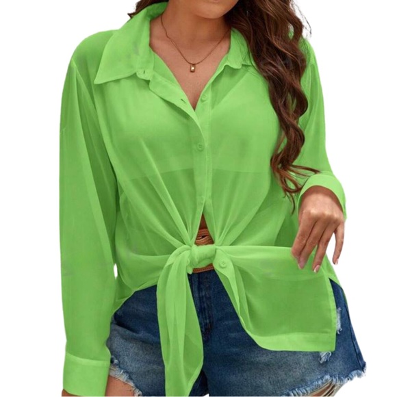 PLUS Sheer Top 💚 - Picture 3 of 5